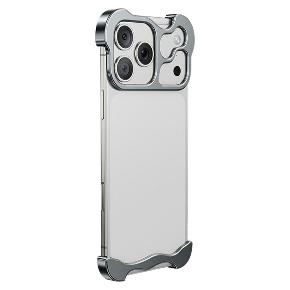 iPhone 18 Pro Max Tvådelat Metall Bumper Skal - Grå