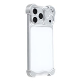 iPhone 18 Pro Max Tvådelat Metall Bumper Skal - Silver