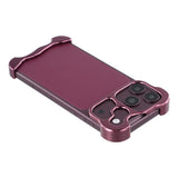 iPhone 18 Pro Max Tvådelat Metall Bumper Skal - Lila