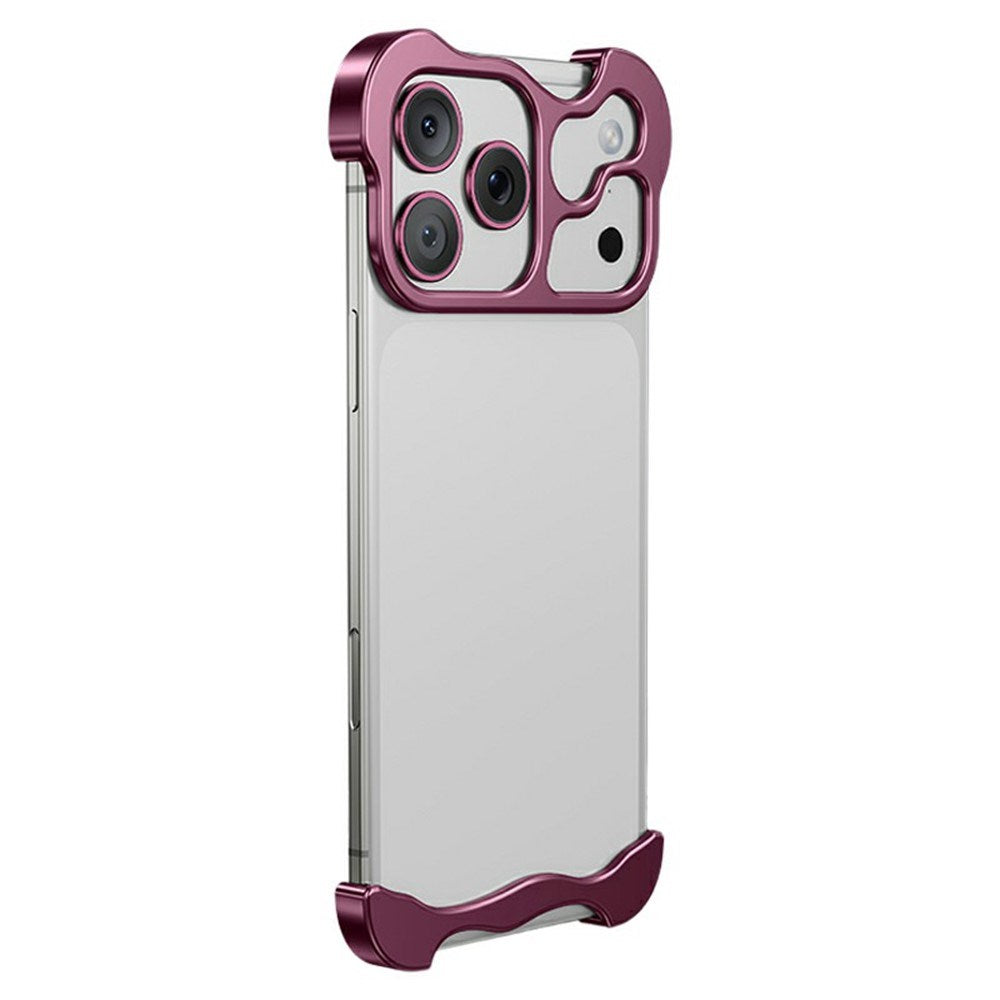 iPhone 18 Pro Max Tvådelat Metall Bumper Skal - Lila