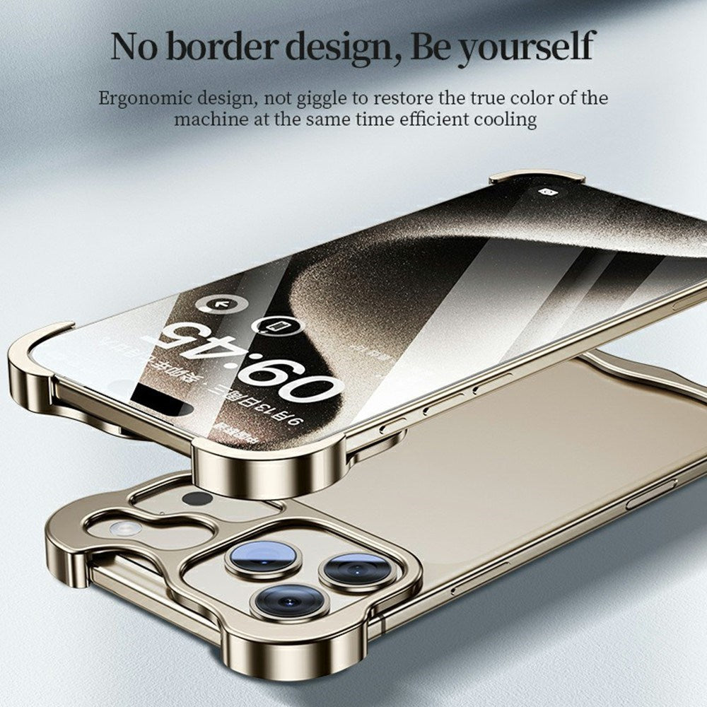 iPhone 18 Pro Max Tvådelat Metall Bumper Skal - Lila