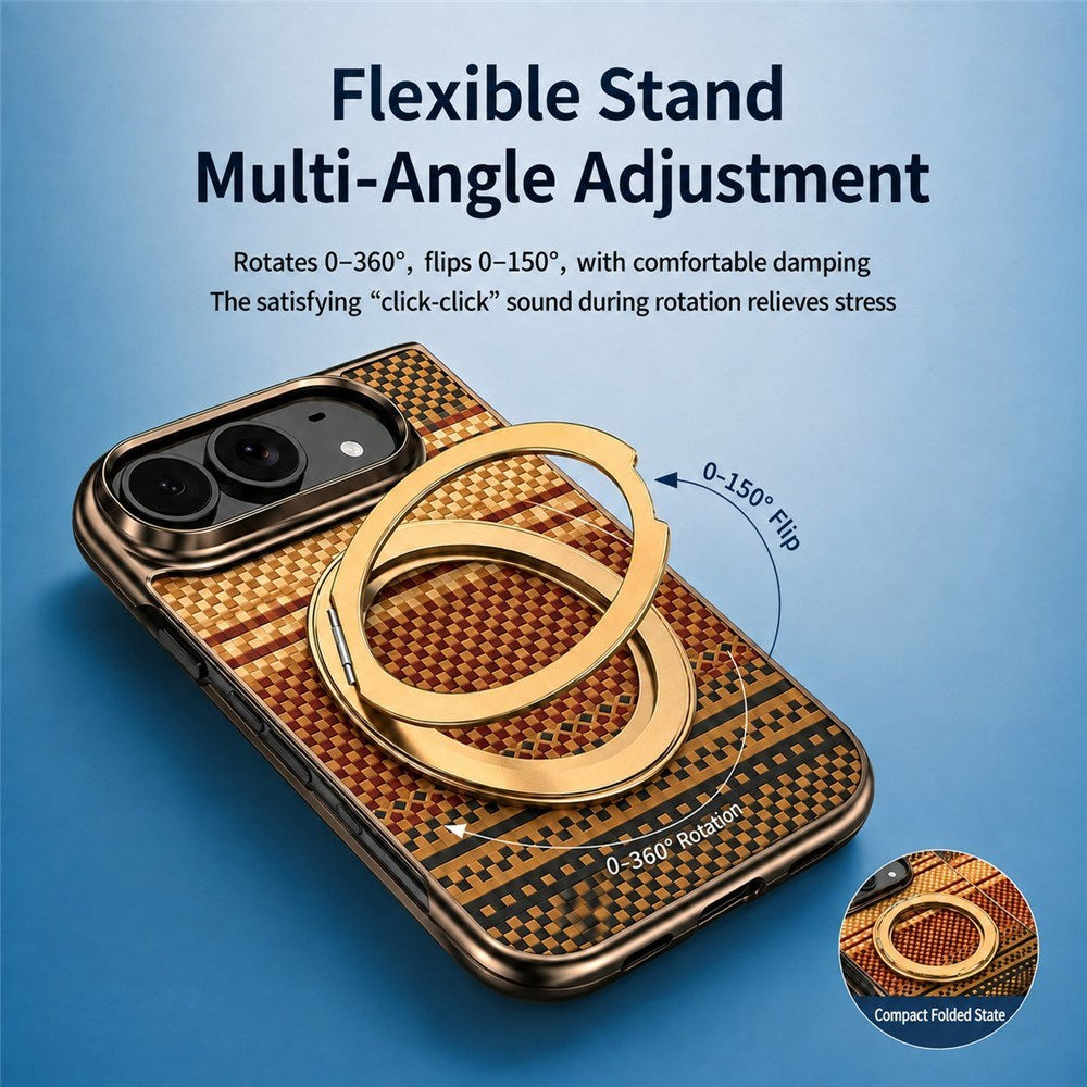 iPhone Fold EIDERWOOD Aramid Skal m. Inbyggt Skärmskydd & Kickstand - MagSafe Kompatibel - Grön
