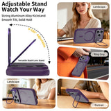 iPhone 18 Pro / 17 Pro Hybrid Plast Skal m. Stötdämpande Kanter & Kickstand - MagSafe Kompatibel - Lila