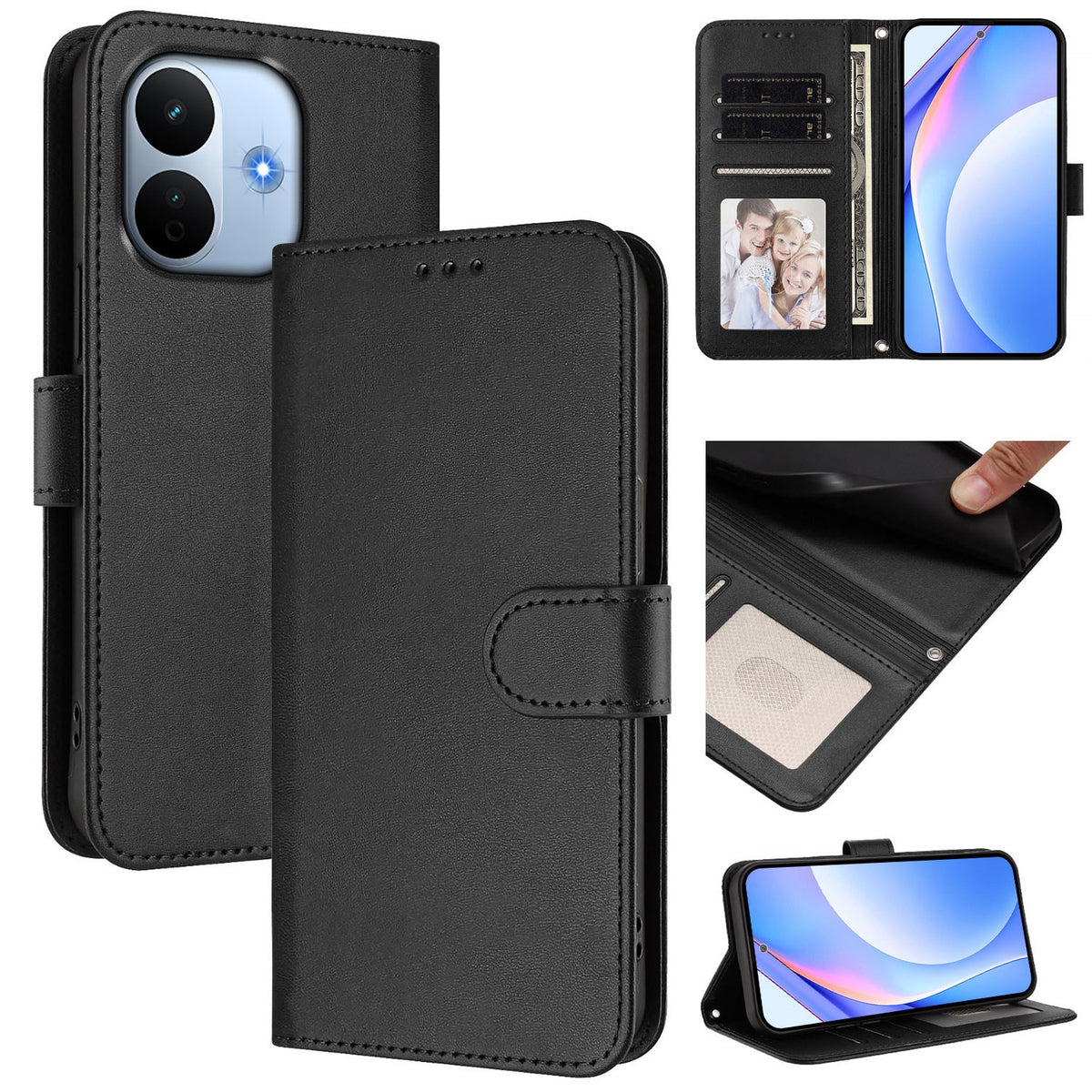 Xiaomi Redmi Note 17 Pro Max (5G) EIDERWOOD Konstläder Fodral m. Armband - Svart