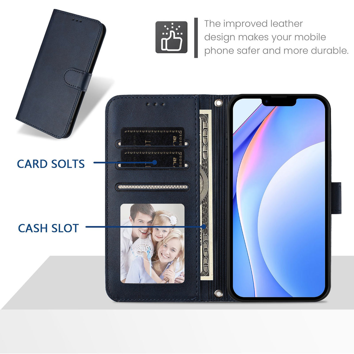 Xiaomi Redmi Note 17 Pro Max (5G) EIDERWOOD Konstläder Fodral m. Armband - Blå