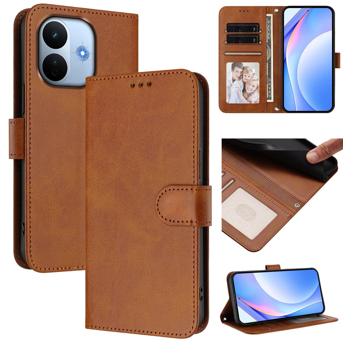 Xiaomi Redmi Note 17 Pro Max (5G) EIDERWOOD Konstläder Fodral m. Armband - Brun