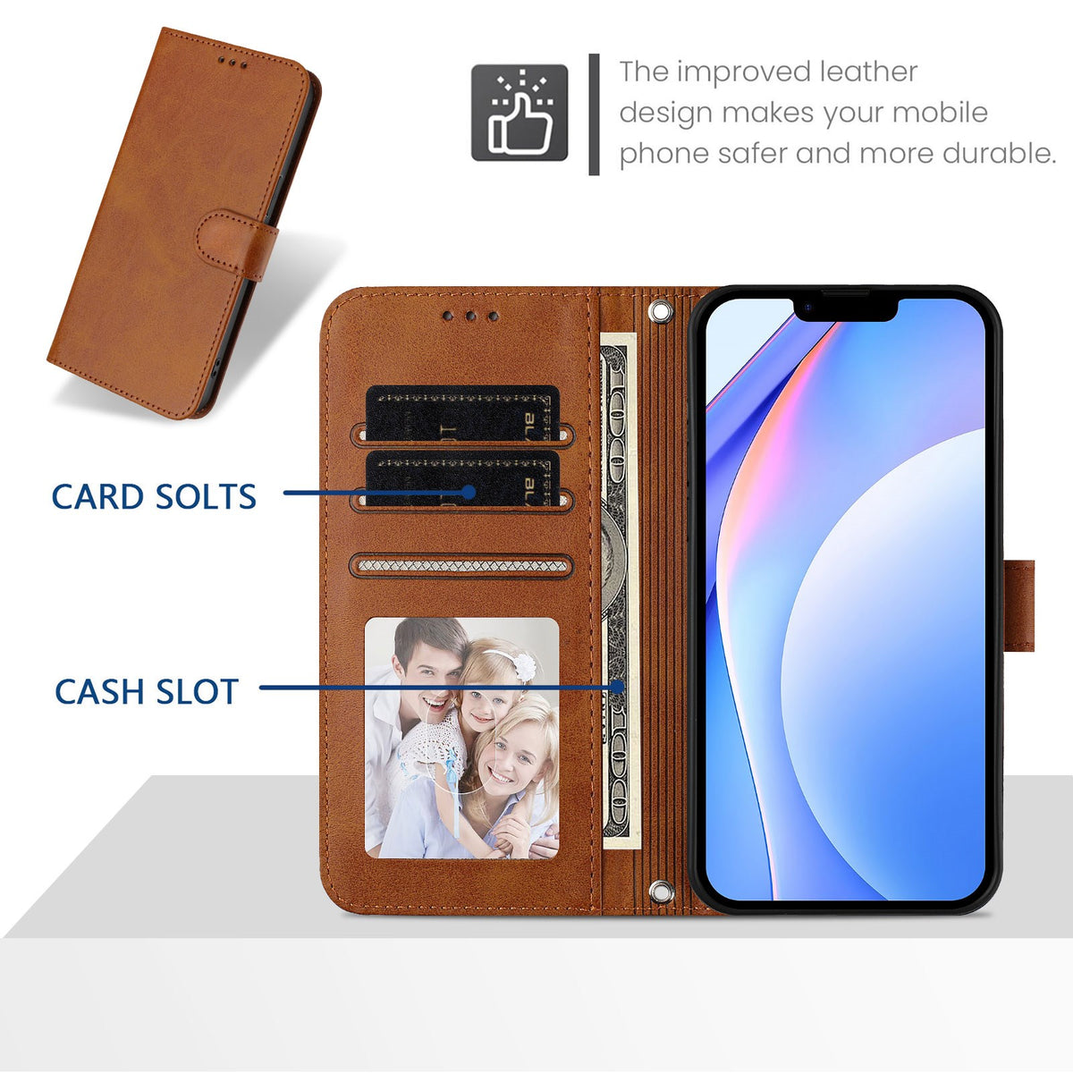 Xiaomi Redmi Note 17 Pro Max (5G) EIDERWOOD Konstläder Fodral m. Armband - Brun