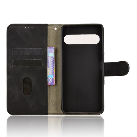 Sony Xperia 10 VIII EIDERWOOD Fodral i Konstläder med Plånbok och Stativfunktion - Svart