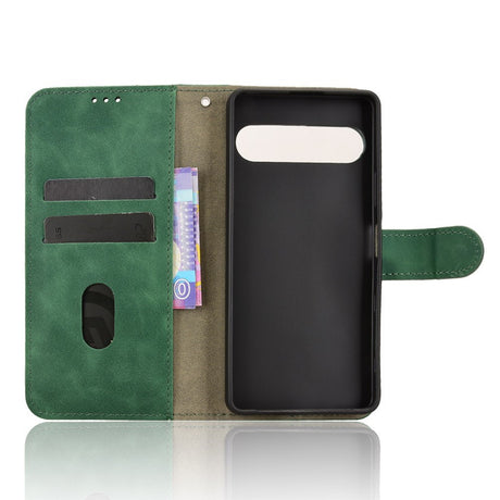 Sony Xperia 10 VIII EIDERWOOD Fodral i Konstläder med Plånbok och Stativfunktion - Grön