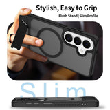Samsung Galaxy S26 FE / S25 FE EIDERWOOD Hybrid Skal m. Kickstand - MagSafe Kompatibel - Svart