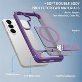 Samsung Galaxy S26 FE / S25 FE EIDERWOOD Hybrid Skal m. Kickstand - MagSafe Kompatibel - Lila