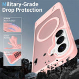 Samsung Galaxy S26 FE / S25 FE EIDERWOOD Hybrid Skal m. Kickstand - MagSafe Kompatibel - Rosa