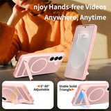 Samsung Galaxy S26 FE / S25 FE EIDERWOOD Hybrid Skal m. Kickstand - MagSafe Kompatibel - Rosa