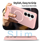 Samsung Galaxy S26 FE / S25 FE EIDERWOOD Hybrid Skal m. Kickstand - MagSafe Kompatibel - Rosa