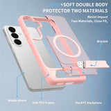 Samsung Galaxy S26 FE / S25 FE EIDERWOOD Hybrid Skal m. Kickstand - MagSafe Kompatibel - Rosa