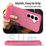 Samsung Galaxy S26 FE / S25 FE EIDERWOOD Hybrid Skal m. Kickstand - MagSafe Kompatibel - Pink