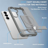 Samsung Galaxy S26 FE / S25 FE EIDERWOOD Hybrid Skal m. Kickstand - MagSafe Kompatibel - Grå