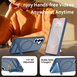 Samsung Galaxy S26 FE / S25 FE EIDERWOOD Hybrid Skal m. Kickstand - MagSafe Kompatibel - Blå
