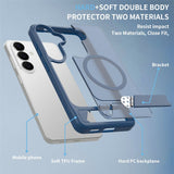 Samsung Galaxy S26 FE / S25 FE EIDERWOOD Hybrid Skal m. Kickstand - MagSafe Kompatibel - Blå