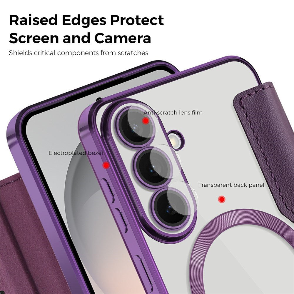 Samsung Galaxy S26 FE EIDERWOOD Fodral med RFID-blockering och Kameralinsskydd - Lila / Transparent