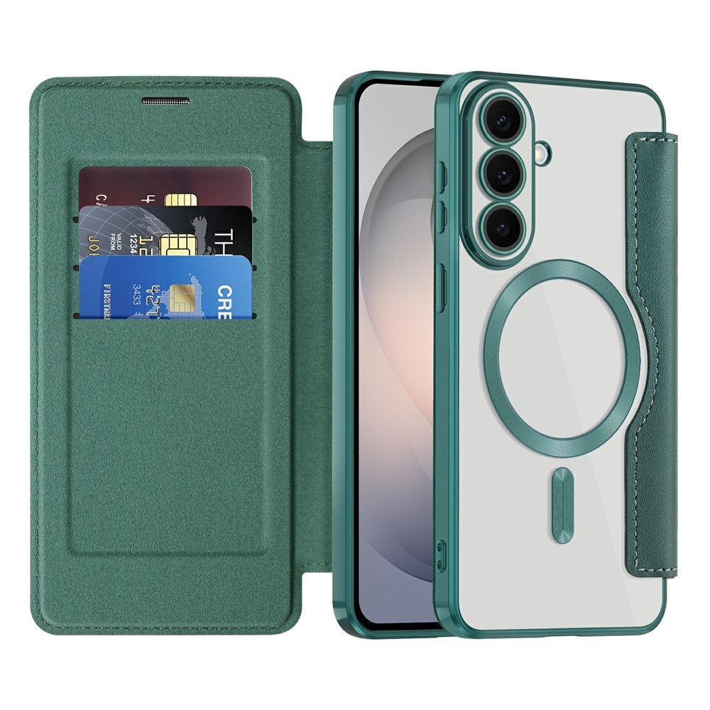 Samsung Galaxy S26 FE EIDERWOOD Fodral med RFID-blockering och Kameralinsskydd - Grön / Transparent