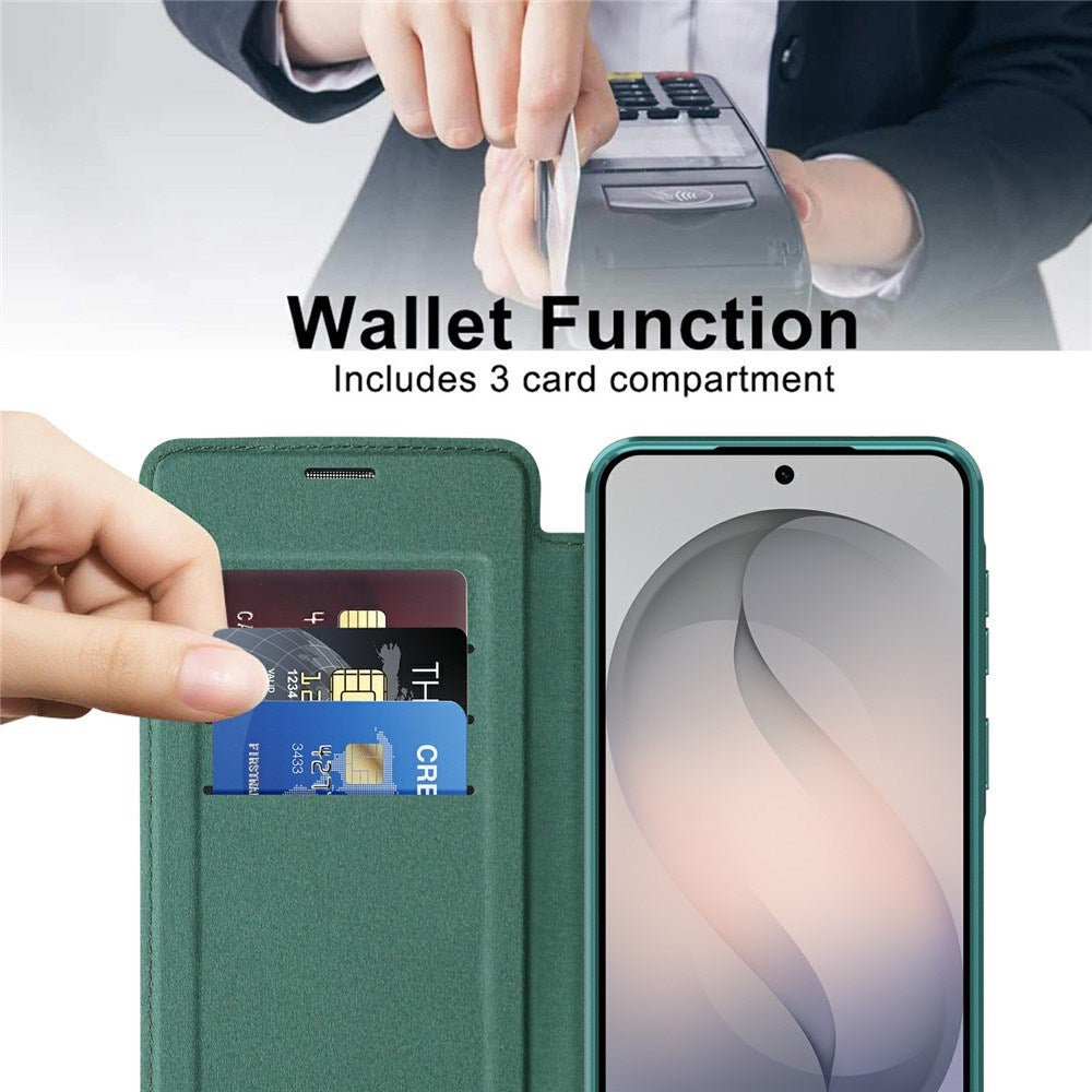 Samsung Galaxy S26 FE EIDERWOOD Fodral med RFID-blockering och Kameralinsskydd - Grön / Transparent