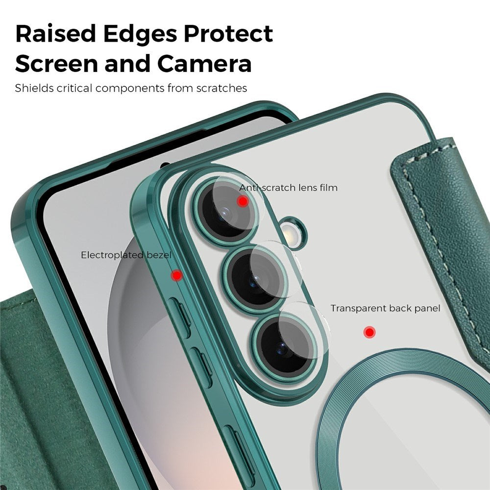 Samsung Galaxy S26 FE EIDERWOOD Fodral med RFID-blockering och Kameralinsskydd - Grön / Transparent