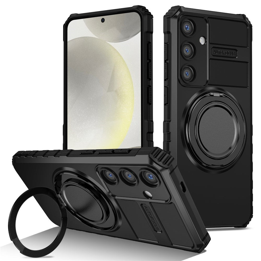 EIDERWOOD Samsung Galaxy S26 FE / S25 FE Tough Case m. Magnetisk Stativfunktion - Svart