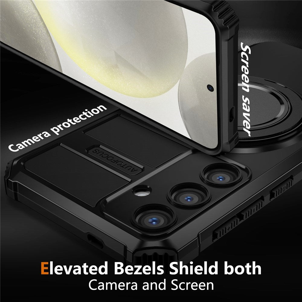 EIDERWOOD Samsung Galaxy S26 FE / S25 FE Tough Case m. Magnetisk Stativfunktion - Svart