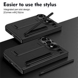 iPhone Fold EIDERWOO Skal med Skärmskydd, Kameraskydd och Stylus - Svart