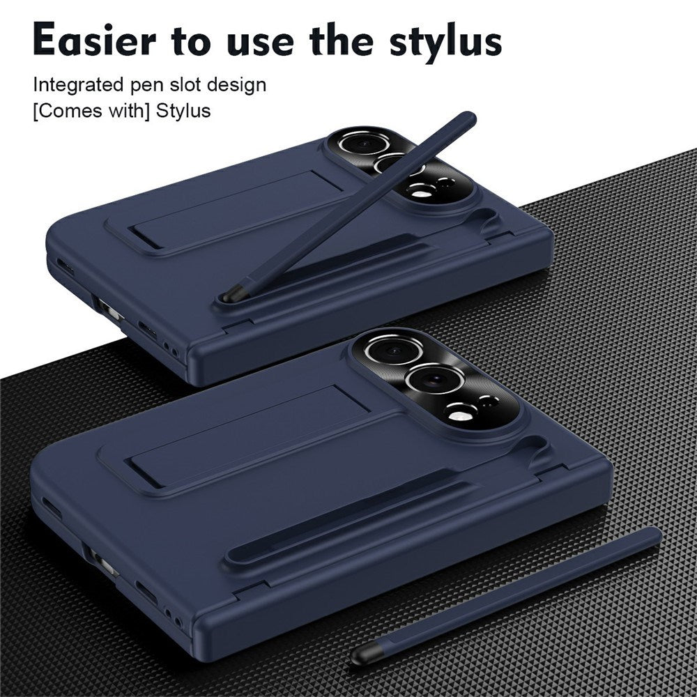 iPhone Fold EIDERWOO Skal med Skärmskydd, Kameraskydd och Stylus - Blå