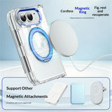 iPhone Fold EIDERWOOD Hybrid Skal med Kickstand - MagSafe Kompatibel - Transparent / Silver