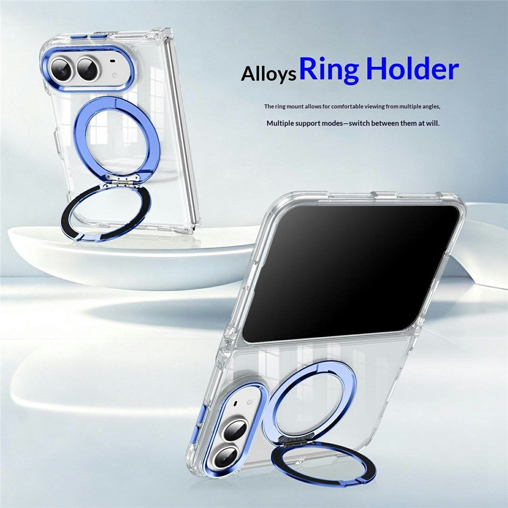 iPhone Fold EIDERWOOD Hybrid Skal med Kickstand - MagSafe Kompatibel - Transparent / Silver