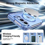 iPhone Fold EIDERWOOD Hybrid Skal med Skärmskydd - MagSafe Kompatibel - Genomskinlig / Blå