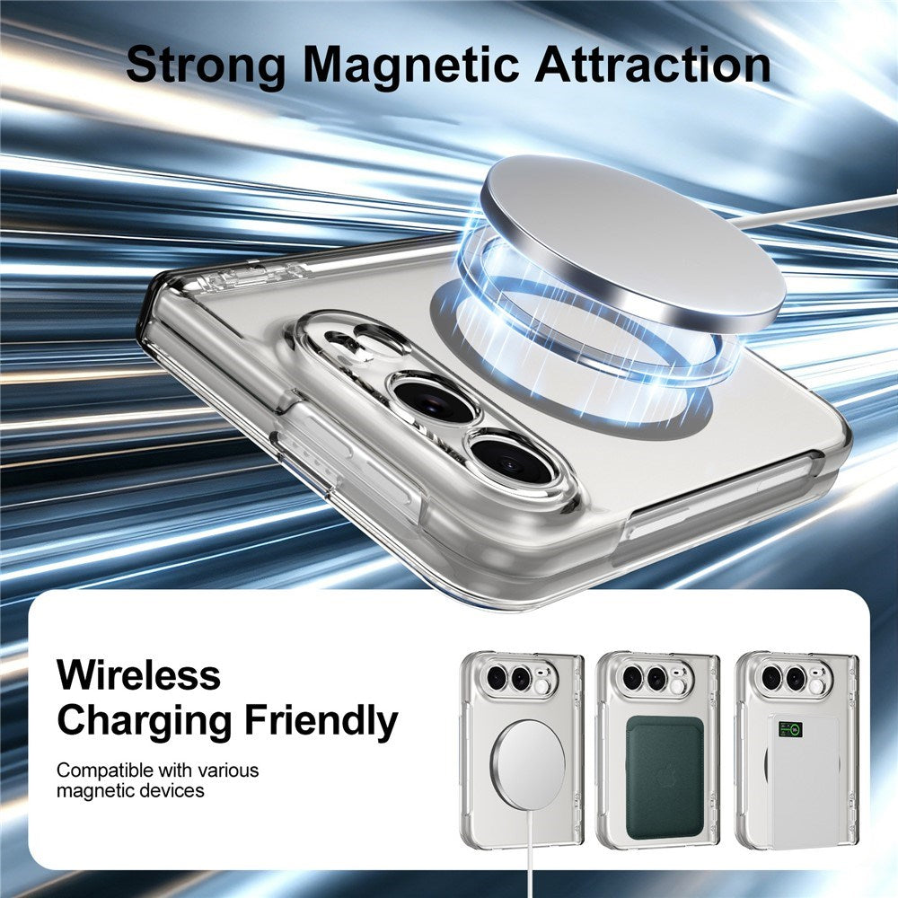iPhone Fold EIDERWOOD Hybrid Skal med Skärmskydd - MagSafe Kompatibel - Genomskinlig / Svart