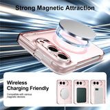 iPhone Fold EIDERWOOD Hybrid Skal med Skärmskydd - MagSafe Kompatibel - Genomskinlig / Rosa