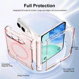 iPhone Fold EIDERWOOD Hybrid Skal med Skärmskydd - MagSafe Kompatibel - Genomskinlig / Rosa