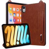 iPad Mini (2026) 8. Gen. EIDERWOOD Konstläder Bakside Skal m. Rem Kickstand - Brun