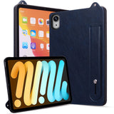 iPad Mini (2026) 8. Gen. EIDERWOOD Konstläder Bakside Skal m. Rem Kickstand - Blå