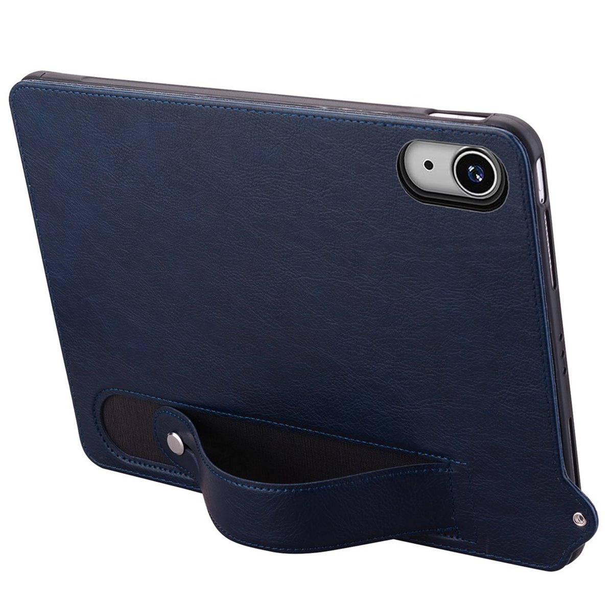 iPad Mini (2026) 8. Gen. EIDERWOOD Konstläder Bakside Skal m. Rem Kickstand - Blå
