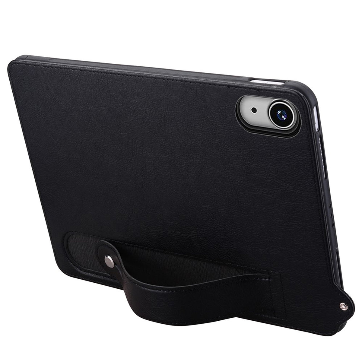 iPad Mini (2026) 8. Gen. EIDERWOOD Konstläder Bakside Skal m. Rem Kickstand - Svart