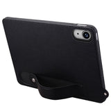 iPad Mini (2026) 8. Gen. EIDERWOOD Konstläder Bakside Skal m. Rem Kickstand - Svart