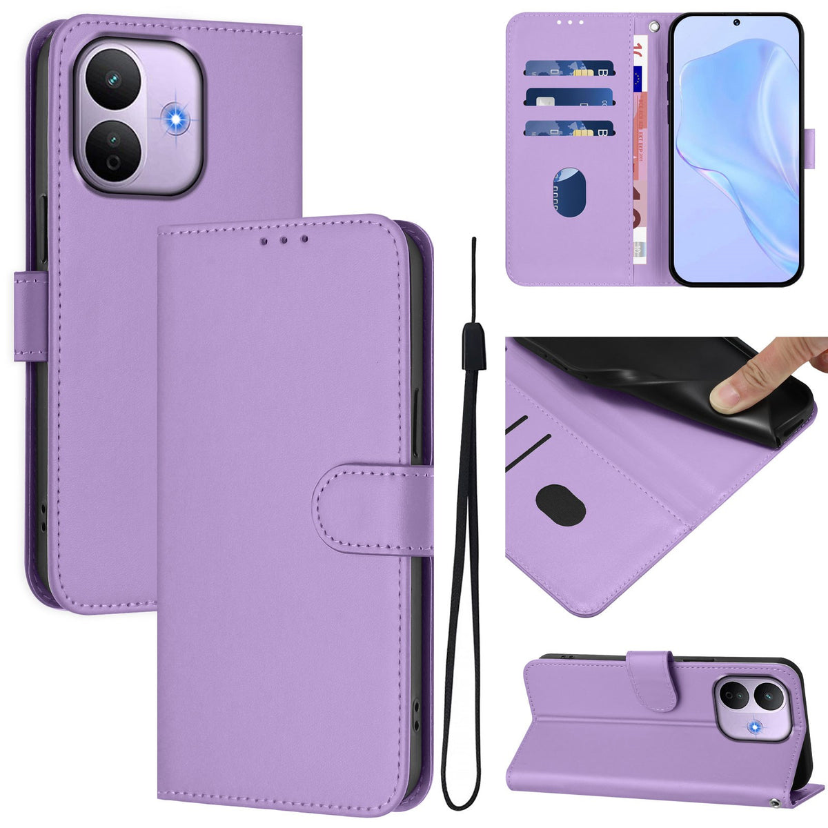 Xiaomi Redmi Note 17 Pro (5G) EIDERWOOD Konstläder Fodral m. Rem - Lila
