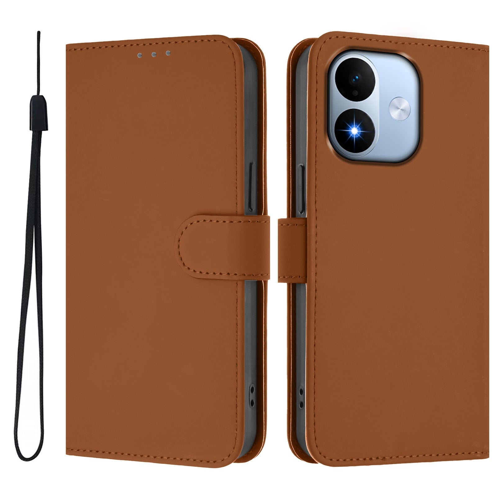 Xiaomi Redmi Note 17 (5G) EIDERWOOD Konstläder Fodral m. Rem - Brun