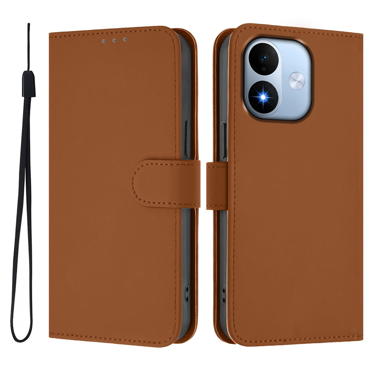 Xiaomi Redmi Note 17 (5G) EIDERWOOD Konstläder Fodral m. Rem - Brun