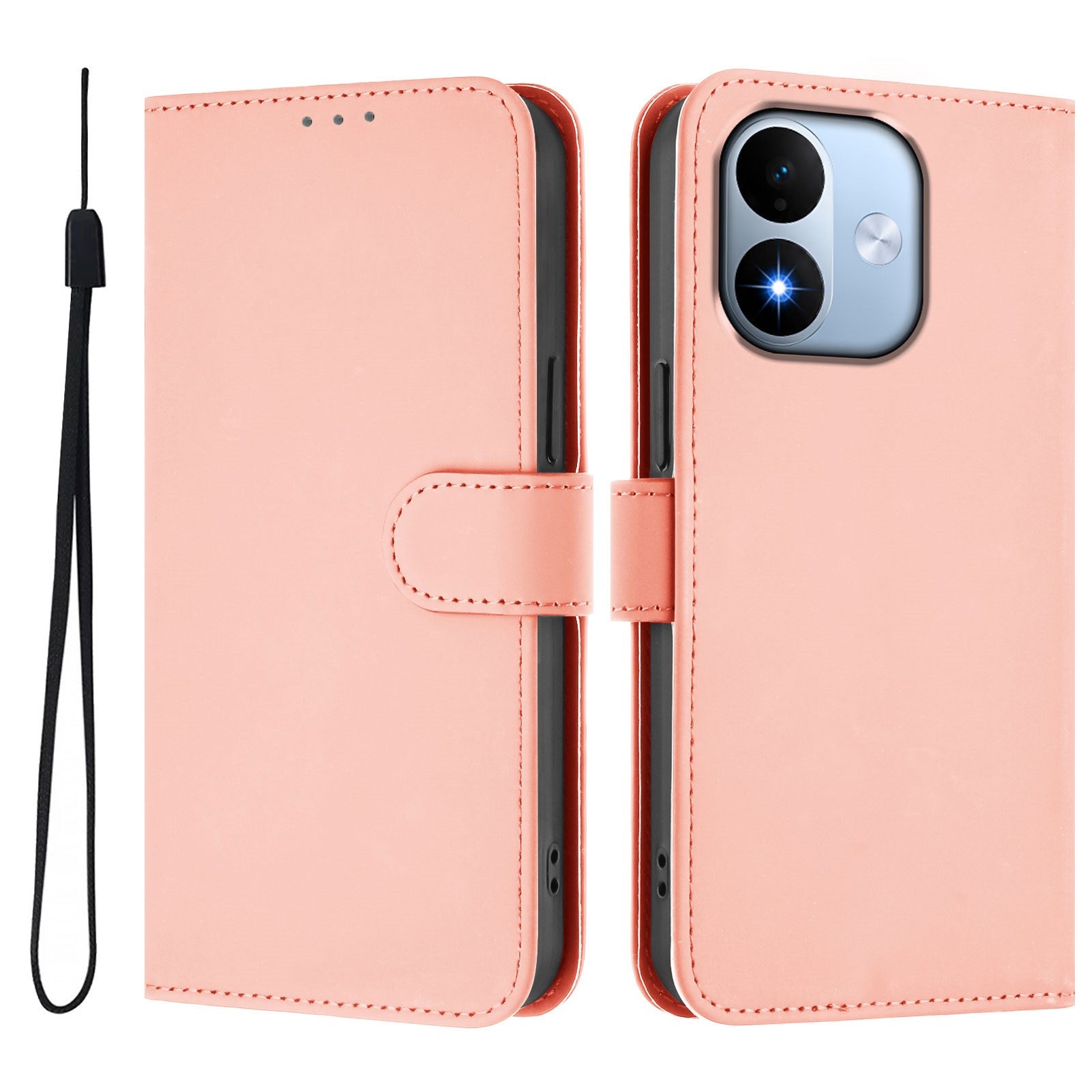 Xiaomi Redmi Note 17 (5G) EIDERWOOD Konstläder Fodral m. Rem - Rosa