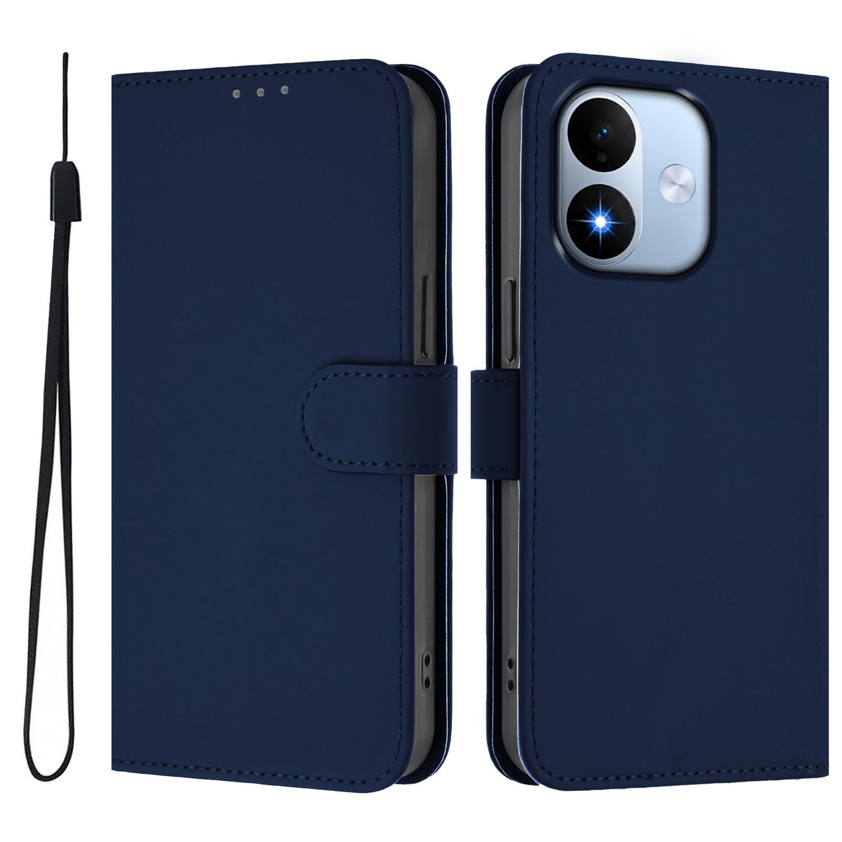 Xiaomi Redmi Note 17 (5G) EIDERWOOD Konstläder Fodral m. Rem - Blå
