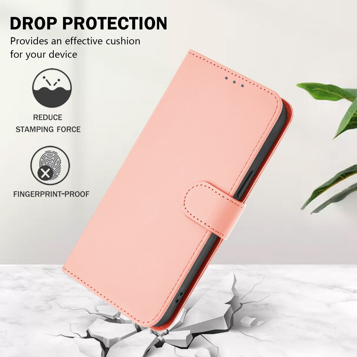 Xiaomi Redmi 17C (5G) EIDERWOOD Fodral i Konstläder med Rem - Rosa
