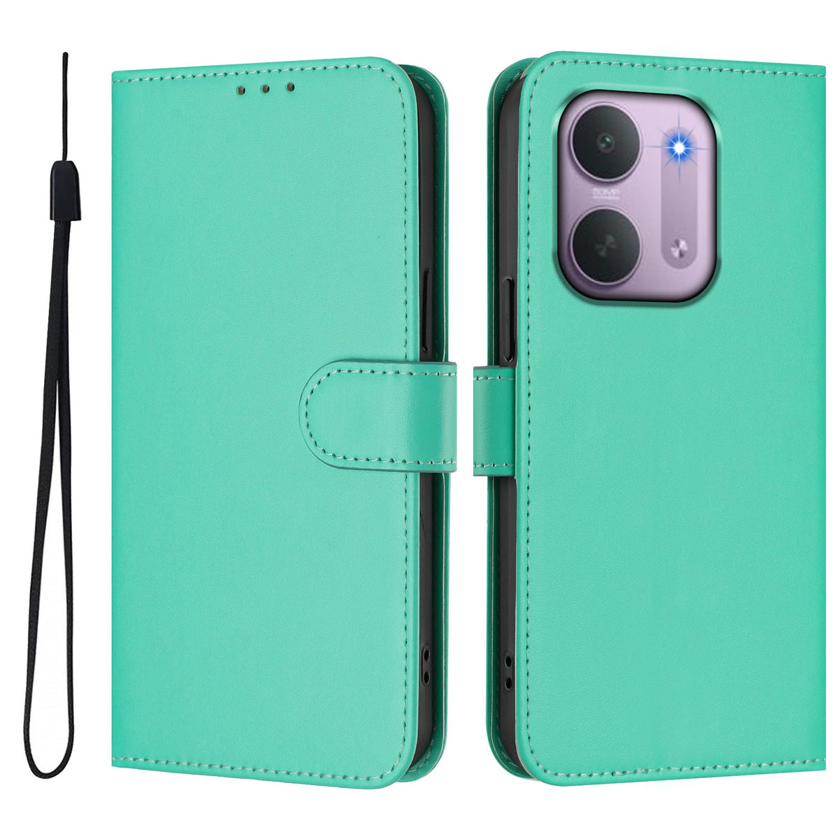 Xiaomi Redmi 17C (5G) EIDERWOOD Fodral i Konstläder med Rem - Turkos