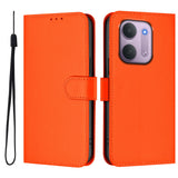 Xiaomi Redmi 17C (5G) EIDERWOOD Fodral i Konstläder med Rem - Orange